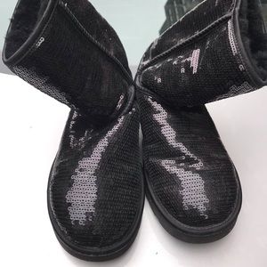 Black sparkle ugg boots